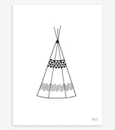 INDIAN SPIRIT - Affiche enfant - Tipi